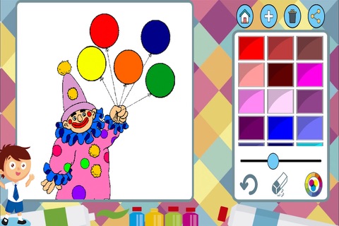 Clowns paint coloring book screenshot 3