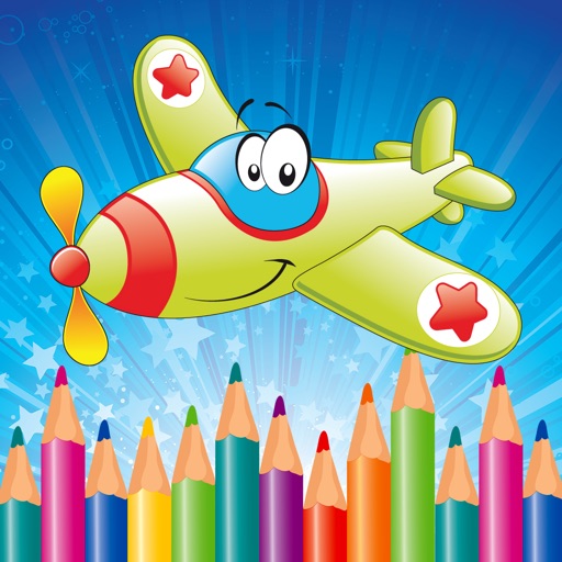 Vehicle Coloring Book Pages Game for Kindergarten Icon