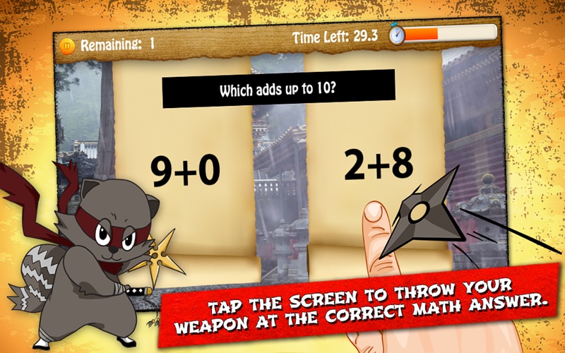 Raccoon Ninja: Basic Addition and Subtraction Games for Kids thumbnail 3