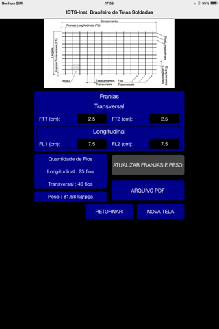 Designação e Esquema de Telas Soldadas screenshot 4