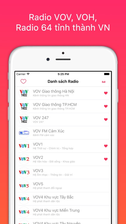 9Radio - Radio VOV, VOH, Radio Việt Nam