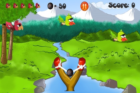 Slingshot Bird Sling Shooter:  A Fly Bubble Birdy Hunter Game screenshot 4