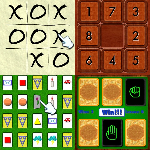 Child's Play Games - Tic-Tac-Toe,9-Puzzle,Concentration and Rock-Paper-Scissors icon