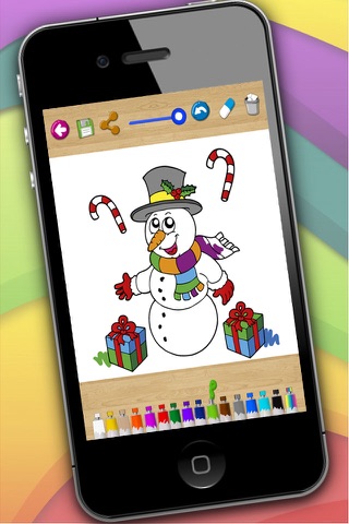 Kids paint xmas cards - The best Christmas coloring book for xmas seasons 2015 Premium screenshot 2