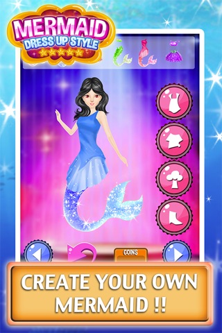 Dress Up Little Mermaid Edition : The princess Girls beauty makeover salon games screenshot 2