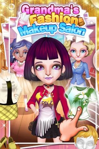 Grandma's Fashion Makeup Salon - Makeover, Dressup & SPA Games FREE screenshot 4