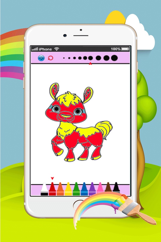 princess pony coloring book and amazing animal : painting for kids free screenshot 2