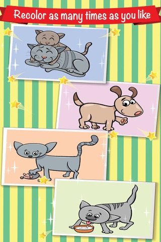Dr. Pet Dog Cat Coloring Books : Sum Preschool - Education for Kid screenshot 4