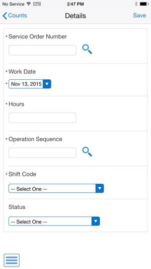 Service Work Order Time Entry Smartphone for JDEE1(圖2)-速報App