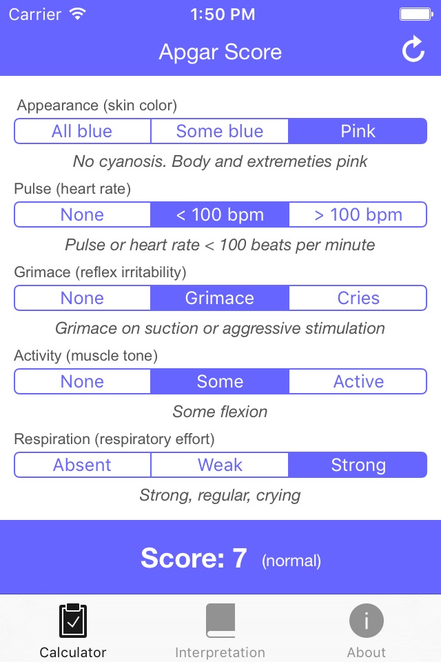 Apgar Score - Quickly test the health of a newborn baby screenshot 2