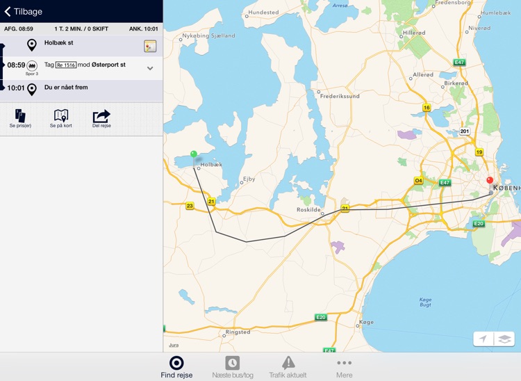 Rejseplanen til iPad