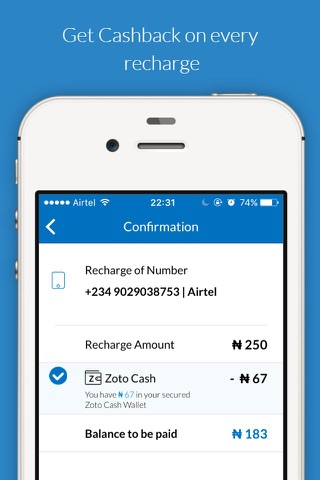 Zoto - Mobile Airtime Recharge screenshot 4