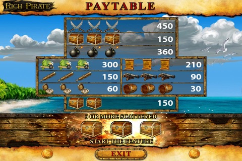Rich Pirate slot machine screenshot 3