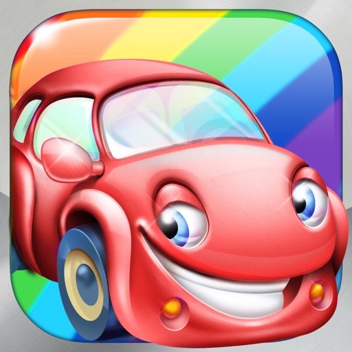 Rainbow Cars - Kids Learn COLORS through Fun Games
