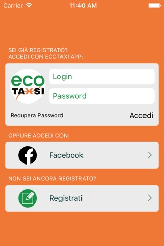 Ecotaxi App screenshot 2