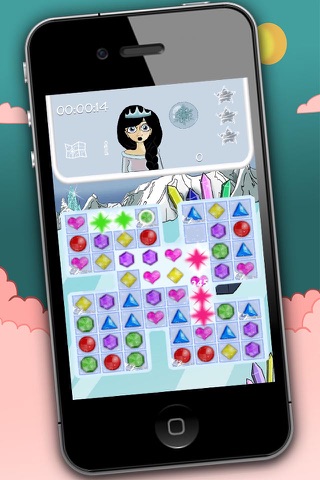 Ice Princess jeweled crush – funny bubble game for kids and adults - Premium screenshot 2