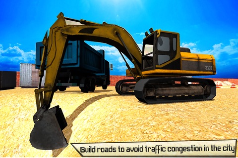 City Construction Simulator 2016: Heavy Sand Excavator Operator and Big Truck Driving Simulation 3D Game screenshot 2
