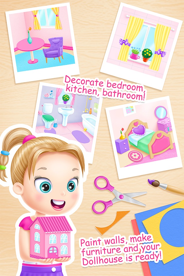 Doll House Cleanup & Decoration - Bedroom, Kitchen & Bath Designer screenshot 4