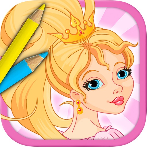 Princesses Coloring Book - color and paint the princess