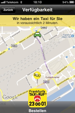 Taxi Frankfurt screenshot 4