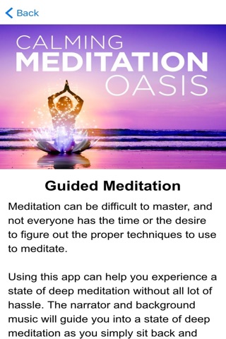 Calming Meditation Oasis, Guided Meditation, Stress Relief & A Cure Insomnia screenshot 2