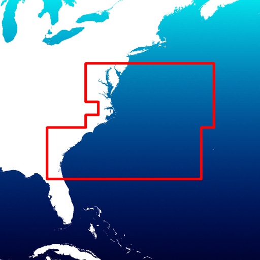 Aqua Map Virginia to Georgia - Nautical Charts from Chesapeake Bay to Jacksonville