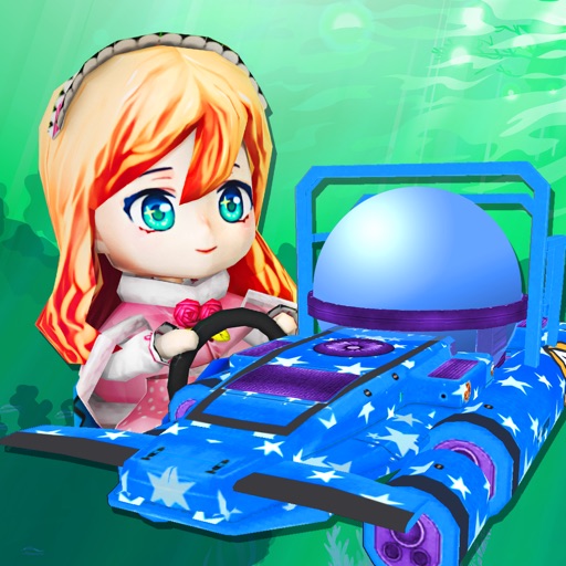 Yellow Hair Submarine Girl - FREE - Speed U-Boat Underwater 3D Racer iOS App