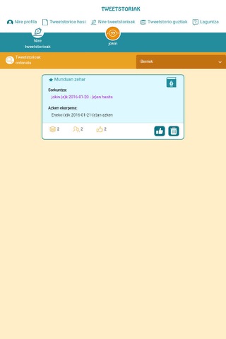 Tweetstorioak screenshot 4