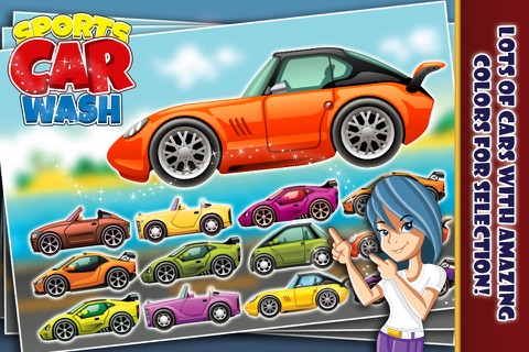 Sports Car Wash – Repair & cleanup vehicle in this spa salon game for kids screenshot 2