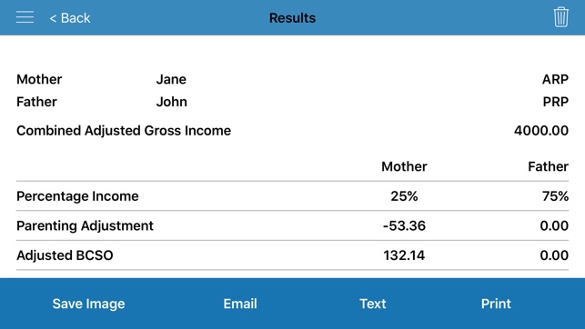 State of TN Child Support Calculator