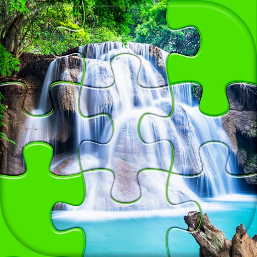 Waterfall Jigsaw Puzzle Game - Create Nature Picture By Moving And Matching Items Icon