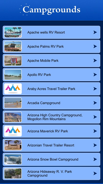 Arizona Campgrounds and RV Parks