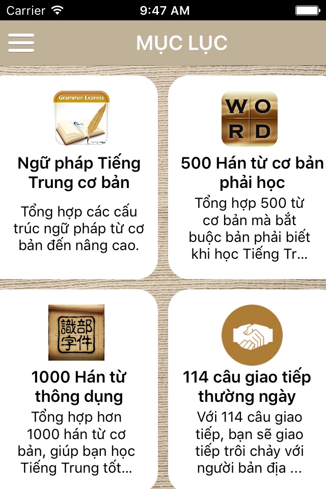 Sổ tay Tiếng Trung - Hán từ, ngữ pháp, thành ngữ thông dụng hàng ngày screenshot 2