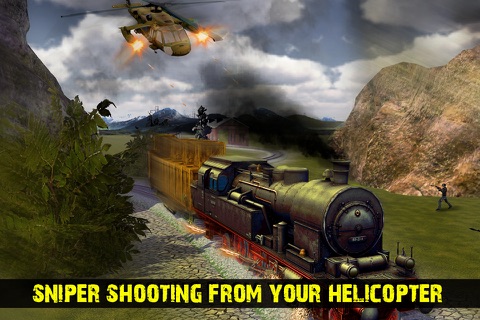 Mountain Train Sniper - Army Shooting Challenge against Terrorist Attack screenshot 2