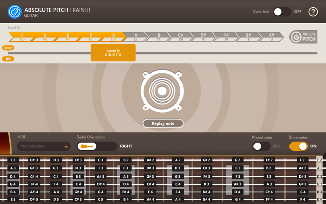 Absolute Pitch Trainer for guitar(圖2)-速報App