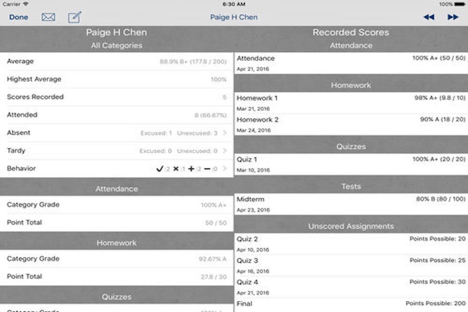GradeBook Pro - Grade, Attendance, and Behavior Tracking screenshot 2