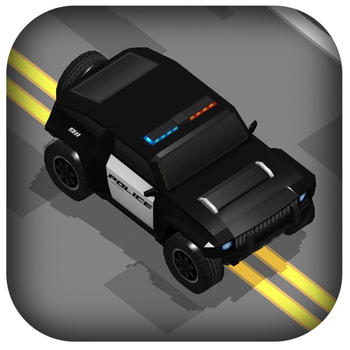 3D Zig-Zag Mad Cop Car -  Police Airborne Need For Moto Speed Endless Game Icon