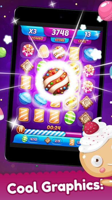 CANDY POP - DESSERT & DONUTS IN CANDYLAND 1.02 IOS GAME GIẢI TRÍ CANDY POP - DESSERT & DONUTS IN CANDYLAND 1.02 IOS