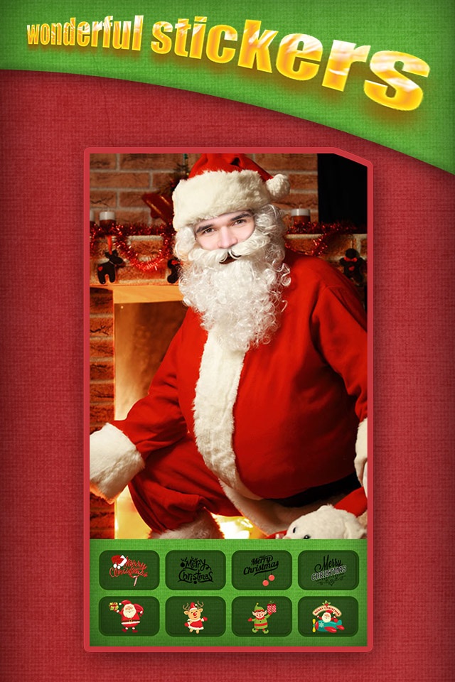 Christmas Face Photo Booth - Make your funny xmas pics with Santa Claus and Elf frames screenshot 4