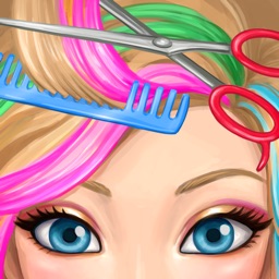 Hair Salon Makeover - Cut, Curl, Color, Style Hair