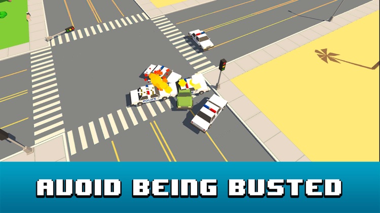 Smashy Car Race 3D: Pixel Cop Chase Full screenshot-3