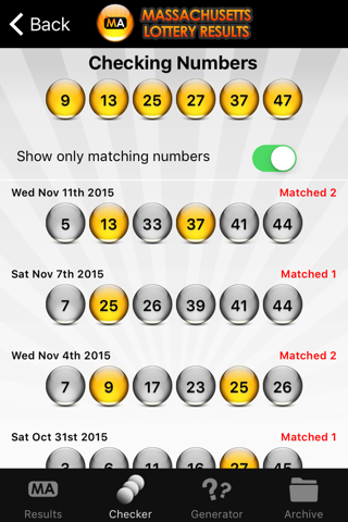 Massachusetts Lotto Results screenshot 4