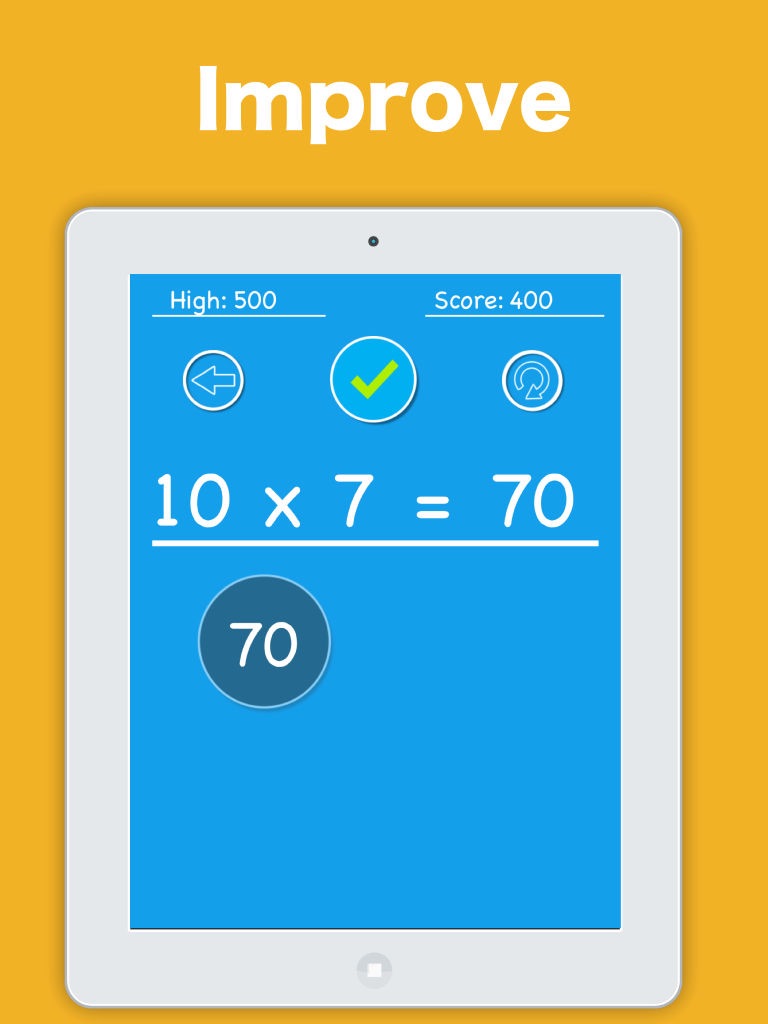 Times Tables Quiz Fun multiplication math game for adults, kids