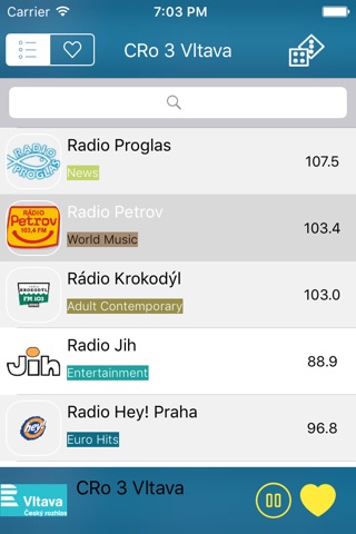 Radio Player Czech Republic  (Česká republika rádio, čeština, Česko, Český) screenshot 2