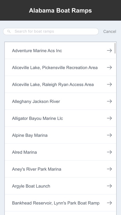 Alabama Boat Ramps & Fishing Ramps