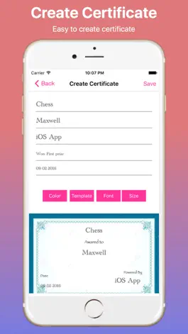 Game screenshot Certificate Maker apk