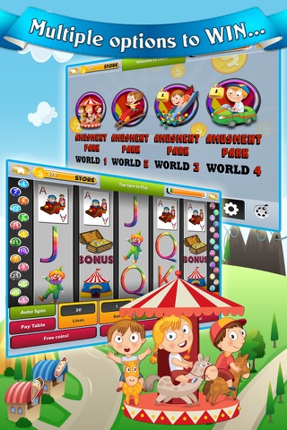 Amusement Park Themed 5-Reels Casino Video Slots - The Vegas Cash Coaster Jackpot! screenshot 2