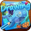 Drawing Desk Sea Animals : Draw and Paint Coloring Book Educational For Kids