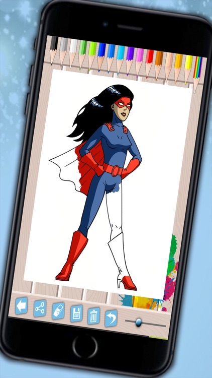 Super heroes coloring pages paint heroes drawings - Premium screenshot-3
