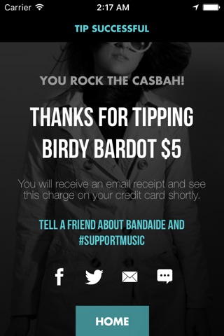 BANDAIDE - MOBILE TIP JAR screenshot 4